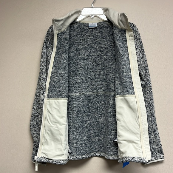 💕NEW Women's Sweater Weather™ Full Zip Jacket in Chalk Heather, Size Large - Picture 6 of 10